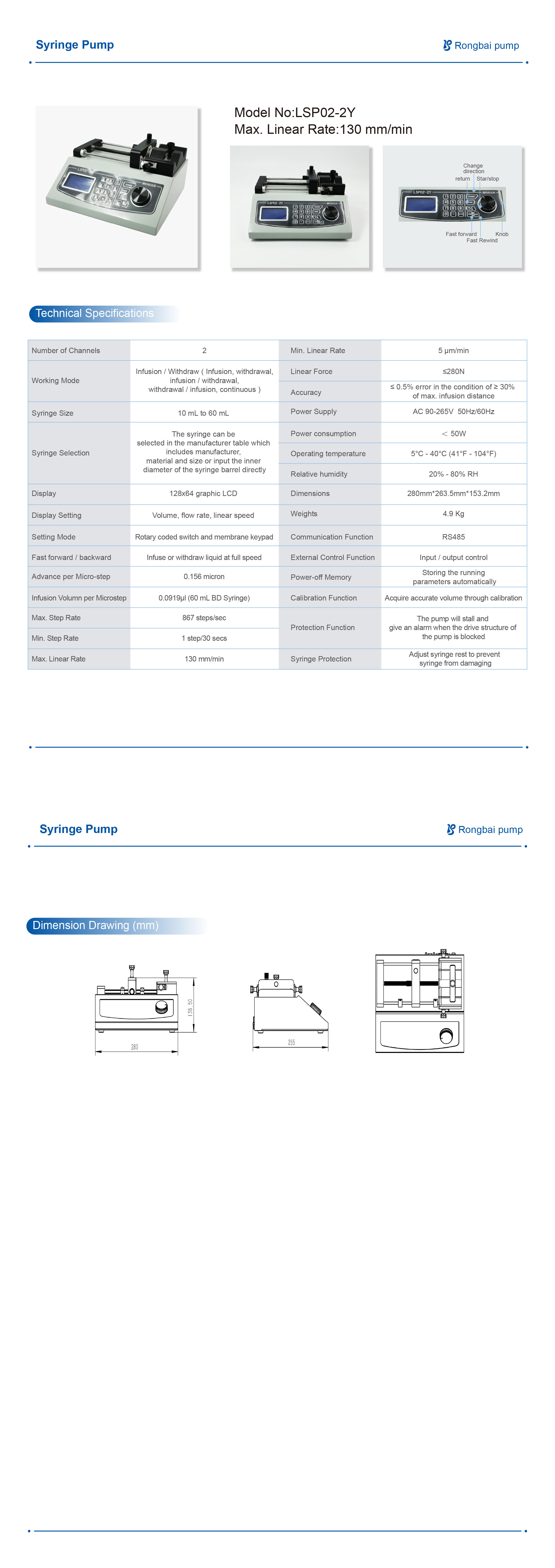 LSP02-2Y dual-channel injection pump