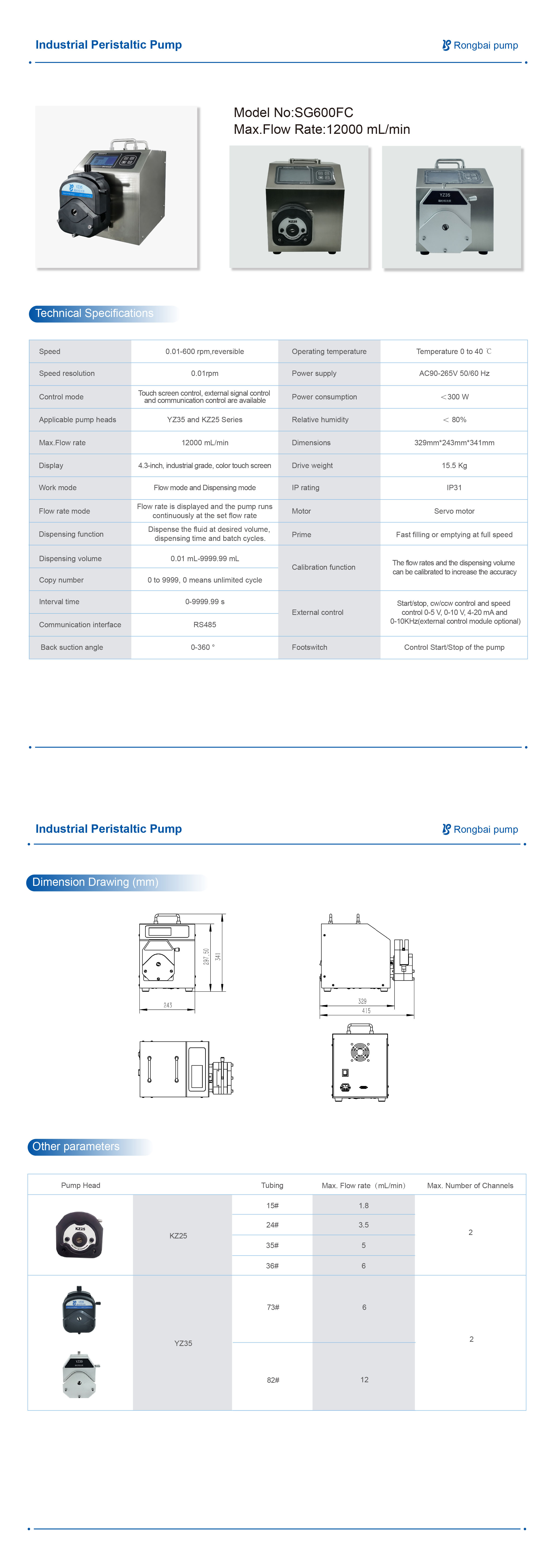 SG600FC Large Drive Services Touch Number of Creep Pump