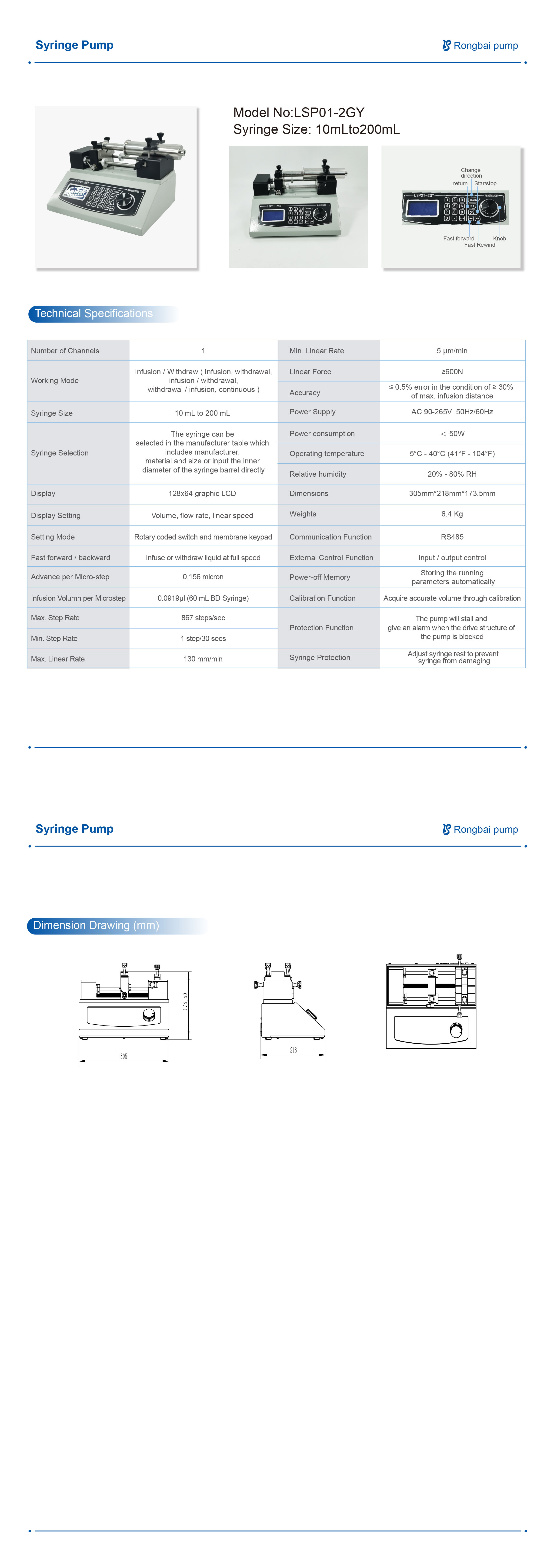 LSP01-2GY High pressure syringe pump,High viscosity liquid propulsion pump