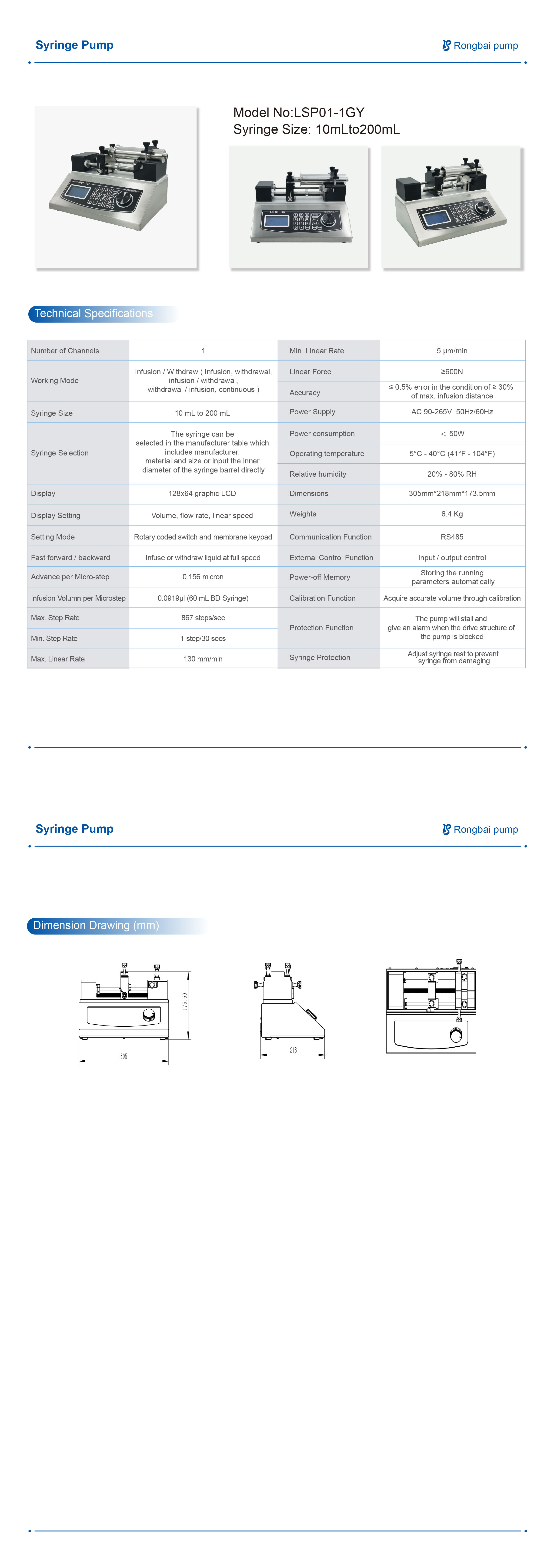 LSP01-1GY single-channel high-pressure injection pump