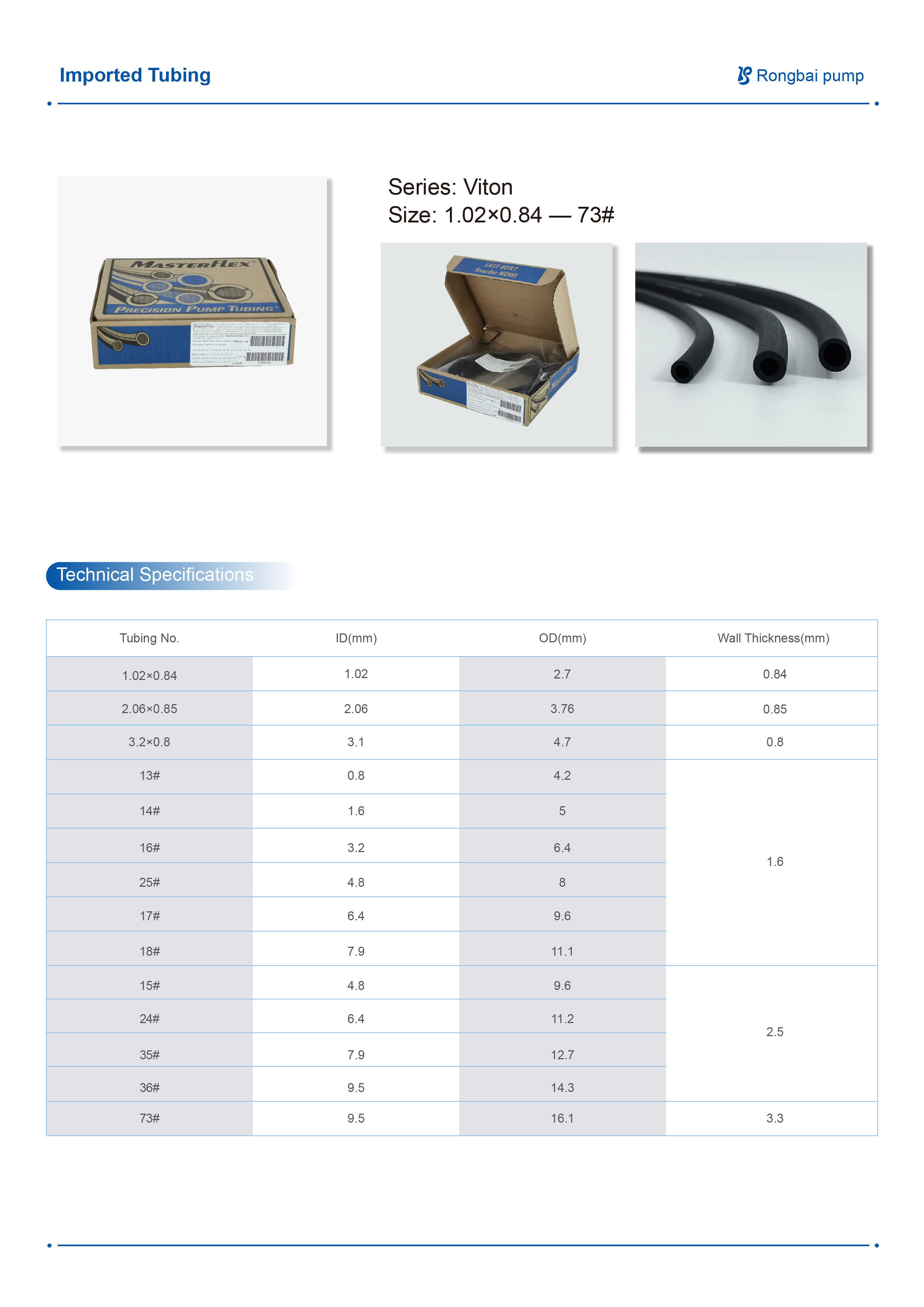 Pure Viton material resistant strong corrosive liquid imported creep pump tube